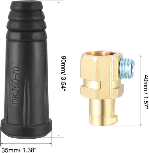 uxcell TIG Welding Panel Connector DKJ50-70 Quick Fitting Black...
