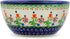 Authentic Polish Pottery Bowl 5-inch in Spring Flowers Design Handmade in Boles?awiec Poland by Ceramika Bona + Certificate of Authenticity...
