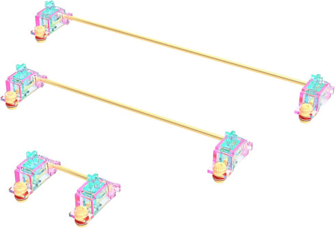 DUROCK Stabilizer V2, Screw in Stabilizers with 2u 6.25u 7u Wires, PCB Mount Keyboard Stabilizers for Mechanical Keyboards (V2 Pink Teal 80% Kit)...