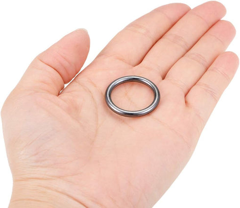 uxcell O Ring Buckle 20mm(0.8") ID 3mm Thickness Zinc Alloy O-Rings for Hardware Bags Belts Craft DIY Accessories, Black 10pcs...