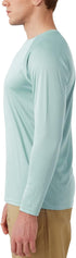 Men's UPF 50+ Rash Guard Swim Shirt Long Sleeve Moisture Wicking Quick Dry Lightweight Wrinkle-resistant Fishing Running, Light Green, Small...