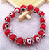 Colorful Turkish Glass Bead Good Luck Protection Evil Eye Stretch Bracelet Rondelle Crystal Spacer Stackable Protection More Colors for Women Teen...