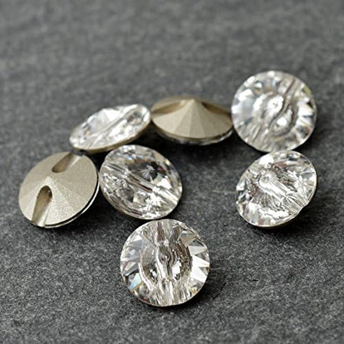 10mm Swarovski 3015 Sew On Rivoli Button 6-pcs (Crystal)...