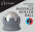 Cestari Stainless Steel Ice Hot Cold Roller for Pain Relief, Foot Massage Ball with Silicone Holder, HSA Muscle Roller, Gray...
