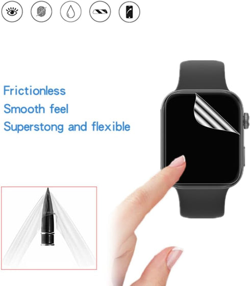 Screen Protector Compatible for FITVII HM57 Fitness Tracker, HD Full Coverage TPU Protective Film for HM57 1.85'' Fitness Tracker (6PCS)...