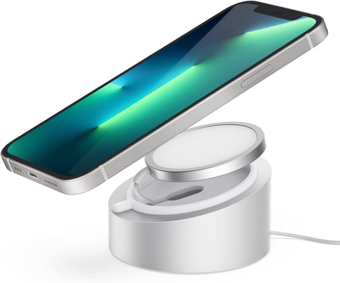 Stouchi Mag- Safe Charger Stand Wireless Charging Heavy-Duty Premium Metal Holder Mount Base Desktop Dock for iOS17 iPhone 15/14/13/12 Mag- Safe C...