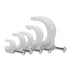 Juvale 500-Pack Round Cable Wire Clips for Wall Mounting, Extension Cord Holders, and Cable Management Staples in 5 Sizes for RJ45 Ethernet Connec...