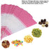 FTVOGUE 50 Piece Clear Cone-Shaped Treat Popcorn Bags Treat Bags Cellophane Candy Bags with Twist Ties(Pink)...
