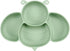 PandaEar 2 Pack Silicone Suction Plates for Baby, Divided Unbreakable Toddler Plate with 2 Pack Spoons for Self Feeding, Babies Utensils Feeding S...