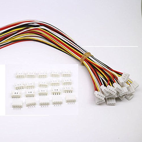 20 Sets Mini Micro Jst 2.0 Ph 4 Pin Connector Plug Male With 150mm Cable & Female...