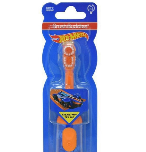 Brush Buddies Hot Wheels Electric Toothbrush, Kids Electric Toothbrushes, Battery Toothbrush, Toddler Electric Toothbrush for Kids 4-7...