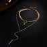 Bohemia Layered Choker Necklace Gold Disc Choker Star Choker Lariat & Y Necklace Bar Pendant Necklace for Women and Girls(Gold)...