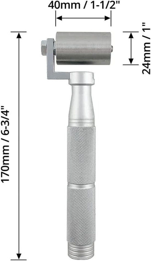 1.5" Stainless Steel Home Wallpaper Roofing Tools Seam Roller Wall Paper Construction Tool Seam Flat Roller Paint Tool...