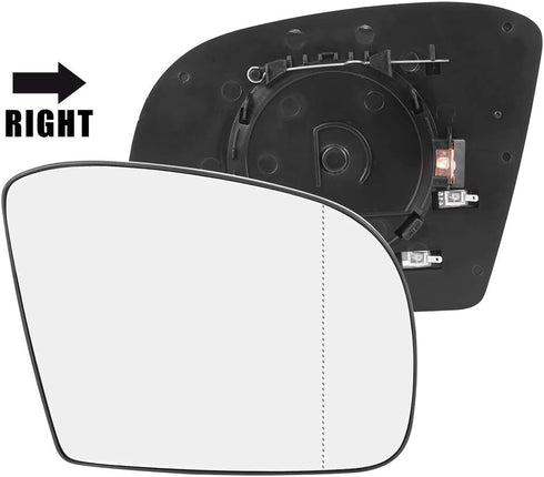 X AUTOHAUX Mirror Glass Heated with Backing Plate Passenger Side Right Side Rear View Mirror Glass for Mercedes-Benz GL320 GL450...