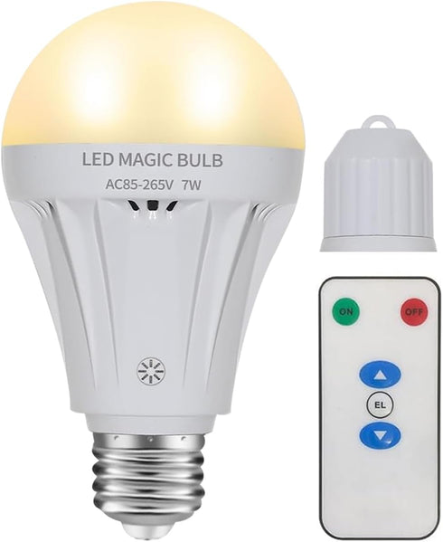 Rechargeable Light Bulbs with Remote Control, 2200mAh Battery Emergency Light Bulb for Power Outage and Camping Outdoor with Remote Control, Dimma...