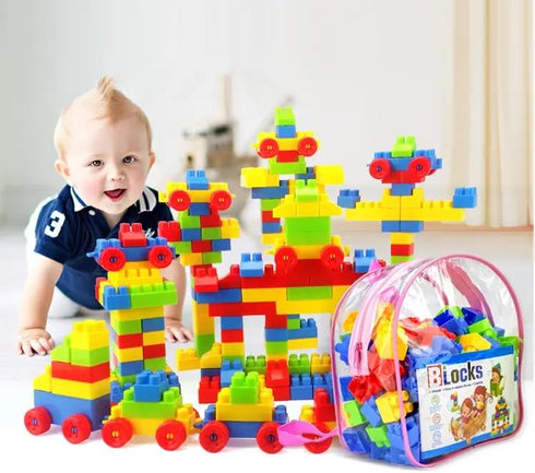 Baby Building Blocks, Kids Building Blocks Toys for 1 2 3 4 5 Year Old Boys Girls Toddlers, Early Development Educational Toys with 130 PCS Large ...