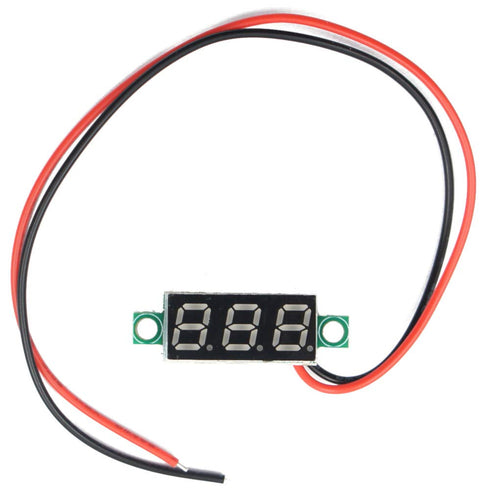 (5 Pack) JacobsParts DC 2.4-30V 2-Wire Voltmeter 3-Digit LED Display Panel Volt Meter Digital Voltage Tester (Yellow)...