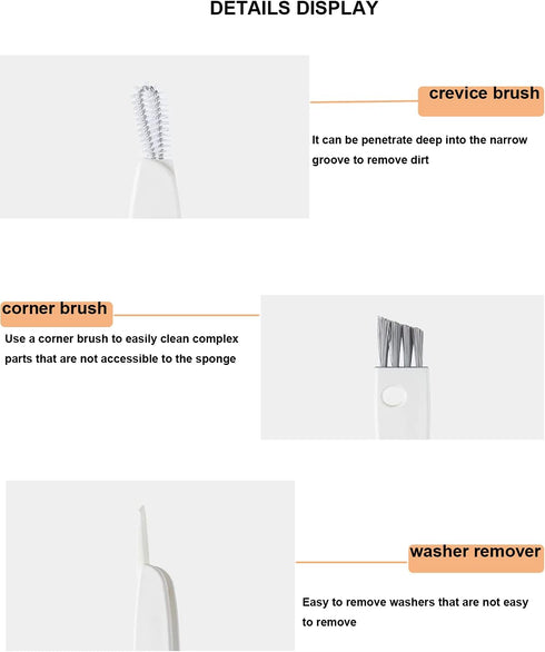 Tiny Cleaning Brush-Mini Multi-Functional Crevice Cleaning Brush, Water Bottle Cleaning Tools for Bottle Cup,Nursing Bottle Cup-1Pack…...