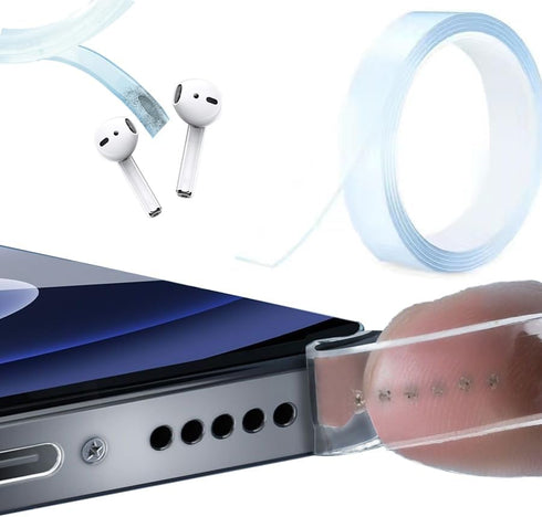 Upgraded Phone Cleaning Kit Accessories, Cleaner Tape for Phone Speaker and Receiver, Cleaning Stickers Dust Remover Compatible with Airpods, Sams...