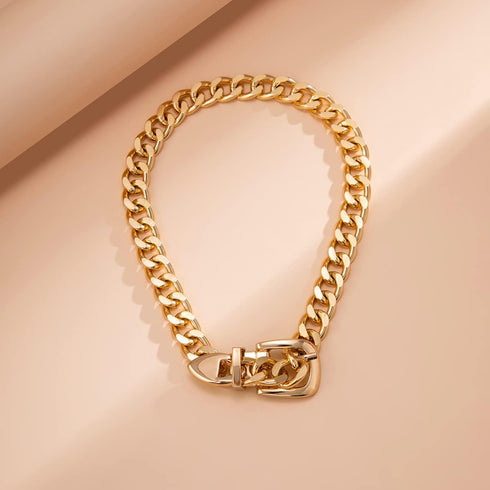 Versatile Unisex Chunky Cuban Link Choker Necklace,Silver/14K Gold Plated Bold Punk Style Thick Wide Chain Link Jewelry for Women and Men...