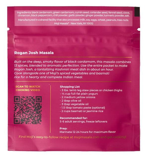 moji masala Indian Spice Kits – Rogan Josh Masala Spice Blend – Smoky Indian Spice Mix for a Kashmir Meat Dish – Authentic Indian Seasoning Sets –...