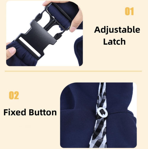 Adjustable & Reversible Dog/Cat Sling Carrier – Comfortable Pet Travel Bag for Small to Medium Dogs & Cats with Secure Strap Buckle (Black)...