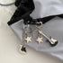 mdgfge Punk Music Guitar Keychain Musical Instrument Star Cute Bass Keyring Electric Guitar Key Rings Key Holder Pendant for Women Men Music Lover...