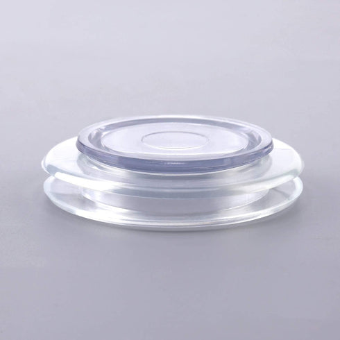 AIEX 2 Inch 2 Set Patio Table Umbrella Hole Ring and Cap Set Silicone Transparent Including 2 Rings and 2 Stoppers...