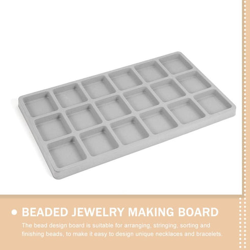 Beavorty Decorative Tray Decorative Tray Jewelry Tray 2pcs Bead Design Boards Mats Flocked Bead Board Bracelet Necklace Beading Jewelry Organizer ...