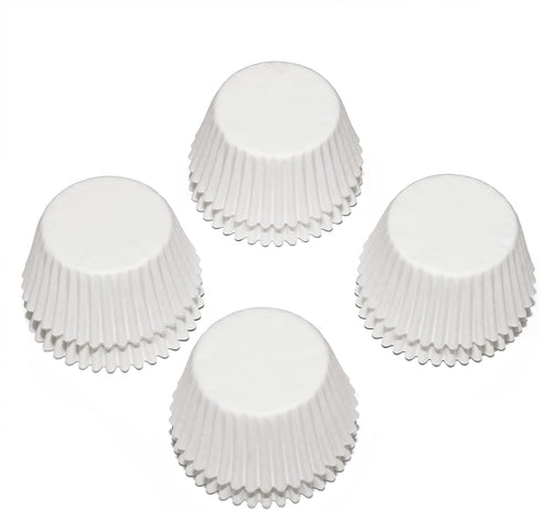 Caperci 500 Count Mini Cupcake Liners White Muffin Liners Greaseproof No Smell Small Cupcake Wrappers Baking Cups...