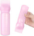 Root Comb Bottle Applicator 6 Ounce,Oil Applicator for Hair Dye Hair Oiling Applicator with Graduated Scale (Pink)...