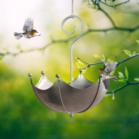 Umbrella Shaped Bird Feeder Hanging Tray, Seed Tray for Bird Feeders - Umbrella Hanging Birdbath Feeder, Bird Trough Bird Feeder Bird Bath Hanging...