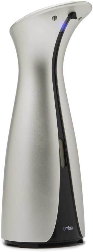 Umbra Otto Automatic Soap Dispenser Touchless, Hands Free Pump for Kitchen or Bathroom, 8.5 OZ, Nickel...