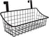 LeleCAT Basket with hook Grid Storage Basket, Hang it behind a door or on a railing, Over the Cabinet Door, Small, BLack,1 Pack...