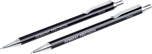 Derwent Mechanical Pencils 0.5, Metal Barrel, Precision, HB (2302428)...