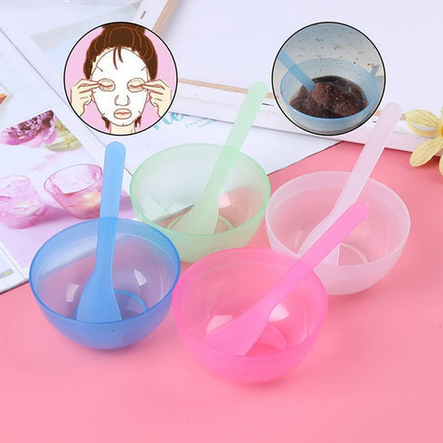 AKOAK Facial Mask Mixing Bowl + Spoon, Reusable Color mixing Bowl, Suitable for Facial Mask, Mud Mask and Other Skin Care Products (3.4 inch, 10 P...