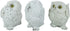 Ebros See Hear Speak No Evil Fat Baby White Owls Figurines Set of 3 Decor Wisdom of The Woods Nocturnal Snow Owl Bird Themed Chibi Owlets Collecti...