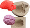 2PCS Halloween Heart and Brain Silicone Molds DIY Simulation Human Organ Fondant Mould Cake Candy Biscuit Polymer Clay Ice Mold Kitchen Baking Too...