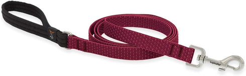 Dog Leash by Lupine ECO collection 3/4" wide Berry 4-foot long with Padded Handle...