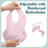 MIGHTY MONKEY Extra Deep Pocket Waterproof Silicone Feeding Baby and Toddler Bib, BPA Free Bibs for Boy, Girl, Adjustable Mess Free Eating and Dri...