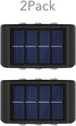 Solar Fence Lights Outdoor Wall Lights Solar Powered LED Sconce Waterproof Up and Down LED Lighting for House Deck Steps Patio Landscape Garage Ba...