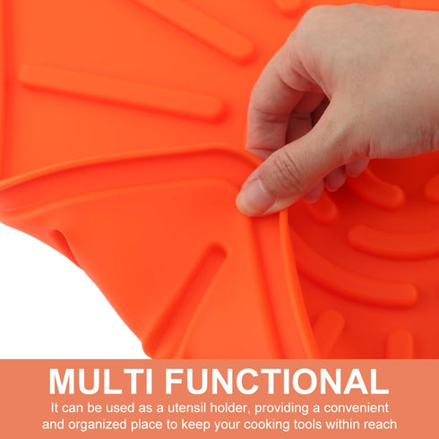 Silicone Side Shelf Mat, Griddle Spatula Mat,Grill Mat, Heat Resistant Mat, Silicone BBQ Tool Mat Grill Utensil Holder Serving Spoon Drip Pad for ...