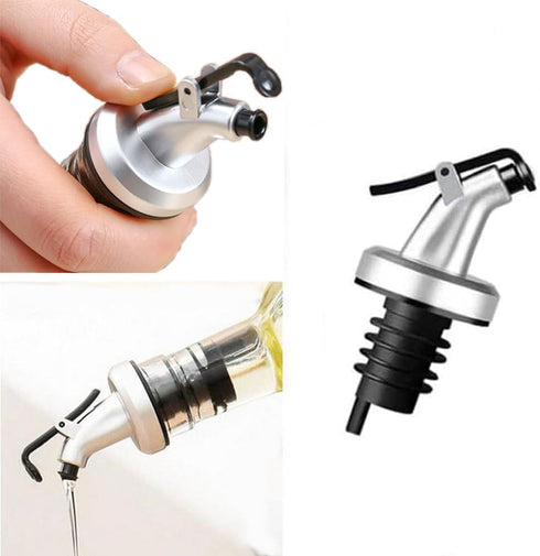 10 PCS Oil Pour Spouts, Olive Oil Vinegar Wine Dispenser with Leak-Proof Cap,Oil Bottle Stopper for Kitchen and Bar...