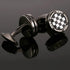 Classic Square Cufflinks for Men, Plaid Cufflinks, Black White Round Cuff Links, Checkered Cufflinks French Cufflinks, Brass Rivets for Tuxedo and...