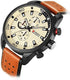 CURREN Men's Sports Waterproof Leather Strap Wrist Watch 8250 (yellow)...