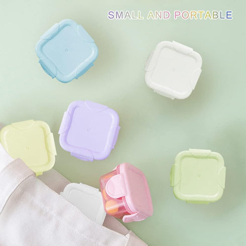 6Pcs Small Food Storage Containers, Leakproof Lids, Condiment Sauce Containers, Small Freezer Storage Containers Airtight Containers, Dishwasher F...