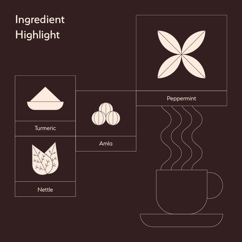 Iron Kettle Sanjeevani Collection | Peppermint & Turmeric | Herbal Green Tea blended with Peppermint, Turmeric, Amla & Nettle | 25 Tea bags...
