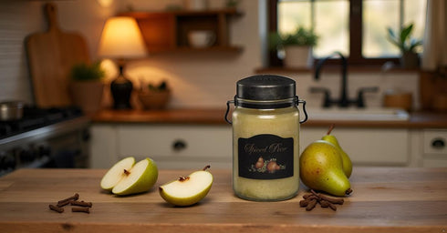 McCall’s Candles | Spiced Pear | 26 oz Scented Candle | USA-Poured | Vintage Rustic Jar | Cozy Fall-Inspired Fragrance...