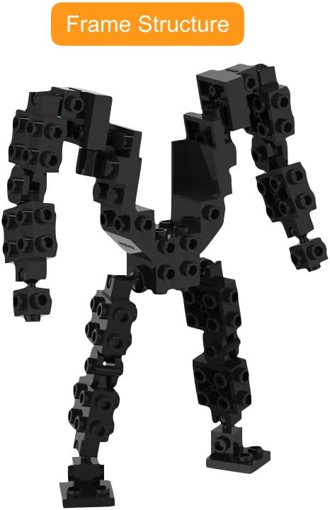 MyBuild Bricks Creative Building Bricks F504 - Build Mech Section, Toy Building Block Spare Parts Socket and Clip 18 Pieces...