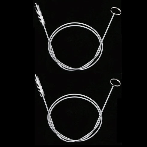2 Pack 60 Inch Extra Long Tube Brush Pipe Cleaner, Stainless Steel Flexible Drain Tube Cleaning Brushes for Sink Refrigerator Drain, Aquarium Filt...
